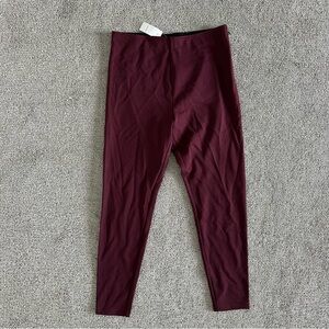 Lou & Grey Ponte Knit Leggings Side Zip High Rise Size Large